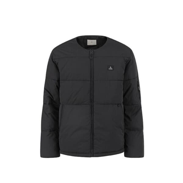 알래스카 남성 넥리스 가로 퀄팅 웰론 점퍼