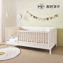 장인가구 뉴피터 SE0 등급 키즈 데이베드 올가드형 원목 침대 프레임 SS